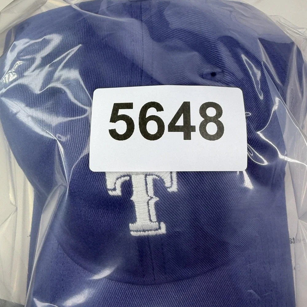 Texas Rangers Hat Cap Strap Back Mens One Size‎ Blue White MLB Baseball Dad Hat